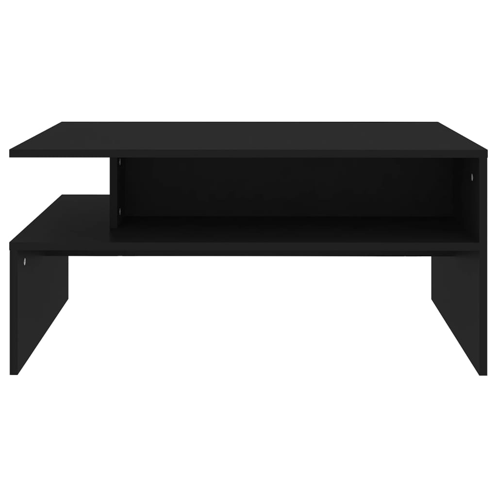 vidaXL Klubska mizica črna 90x60x42,5 cm iverna plošča