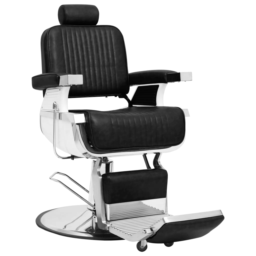vidaXL Frizerski stol črn 68x69x116 cm umetno usnje