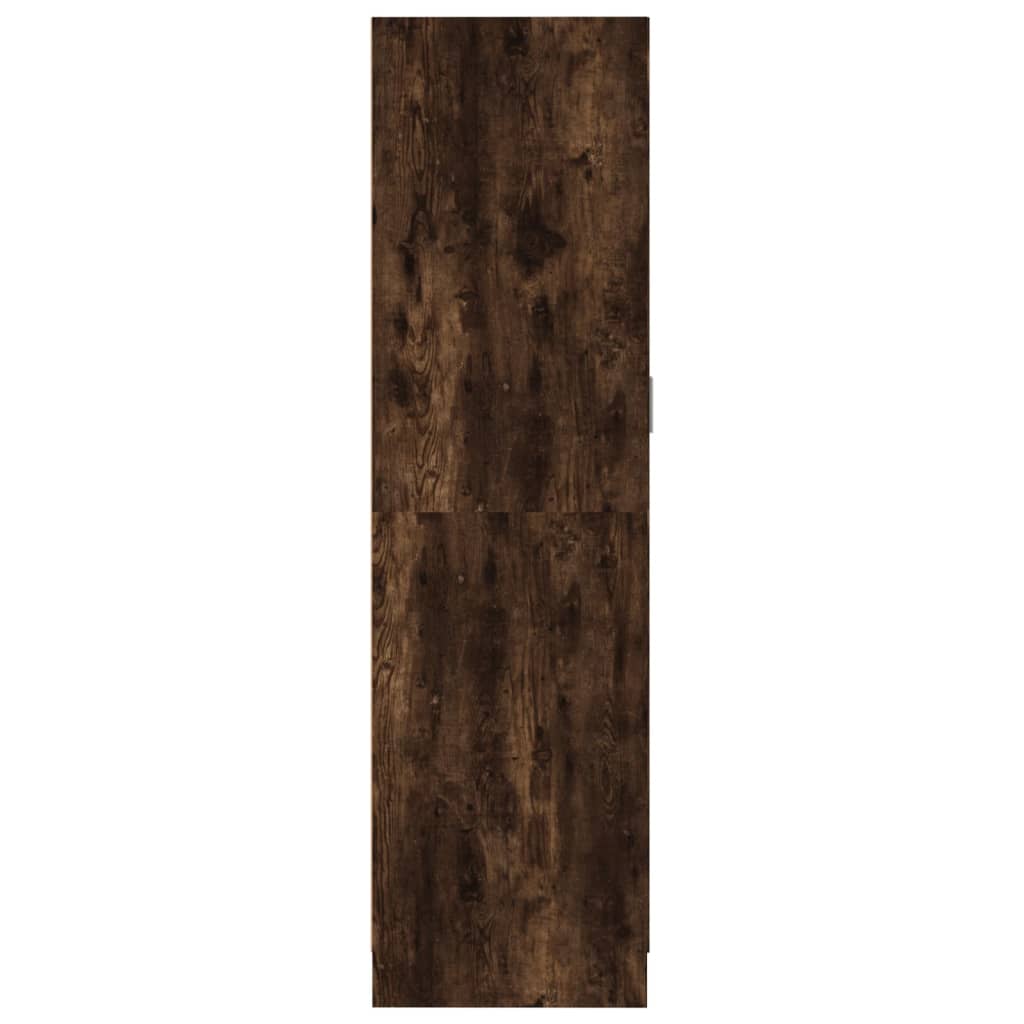 vidaXL Garderobna omara dimljeni hrast 82,5x51,5x180 cm inženirski les