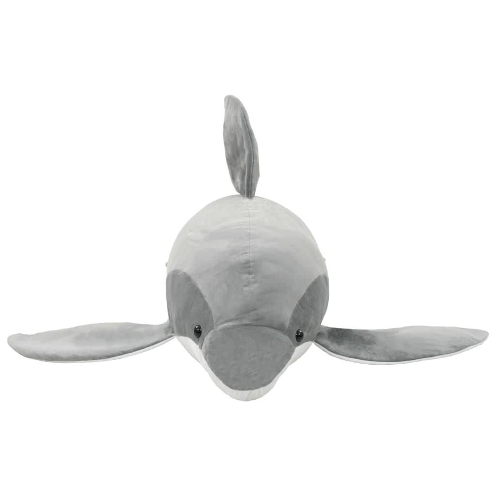 vidaXL Plišasta igrača delfin siv