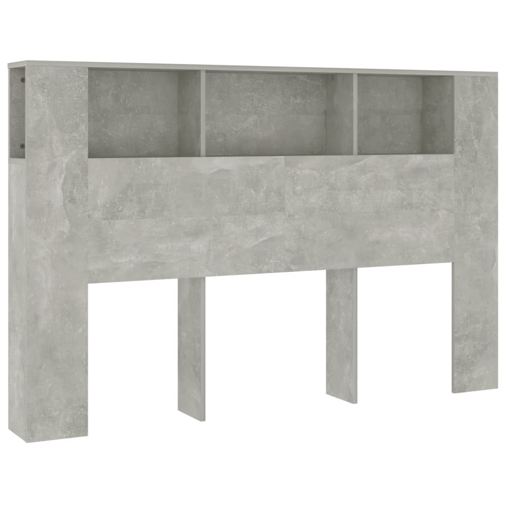 vidaXL Vzglavna omarica betonsko siva 160x18,5x104,5 cm