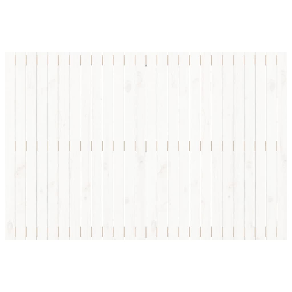 vidaXL Stensko posteljno vzglavje belo 166x3x110 cm trdna borovina