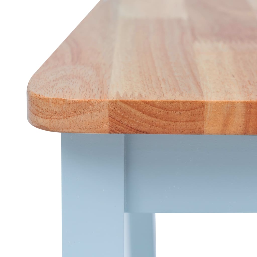 vidaXL Jedilni stoli 6 kosov sivi in naravni trdni kavčukovec
