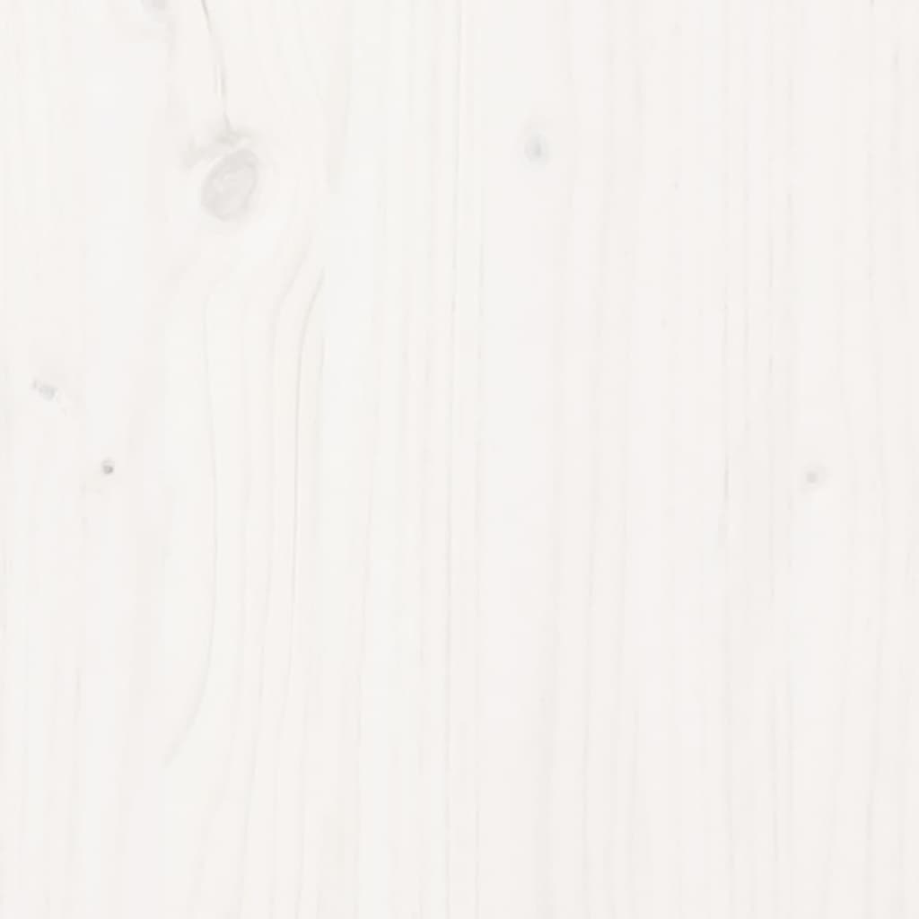 vidaXL Pisalna miza bela 110x53x117 cm trdna borovina