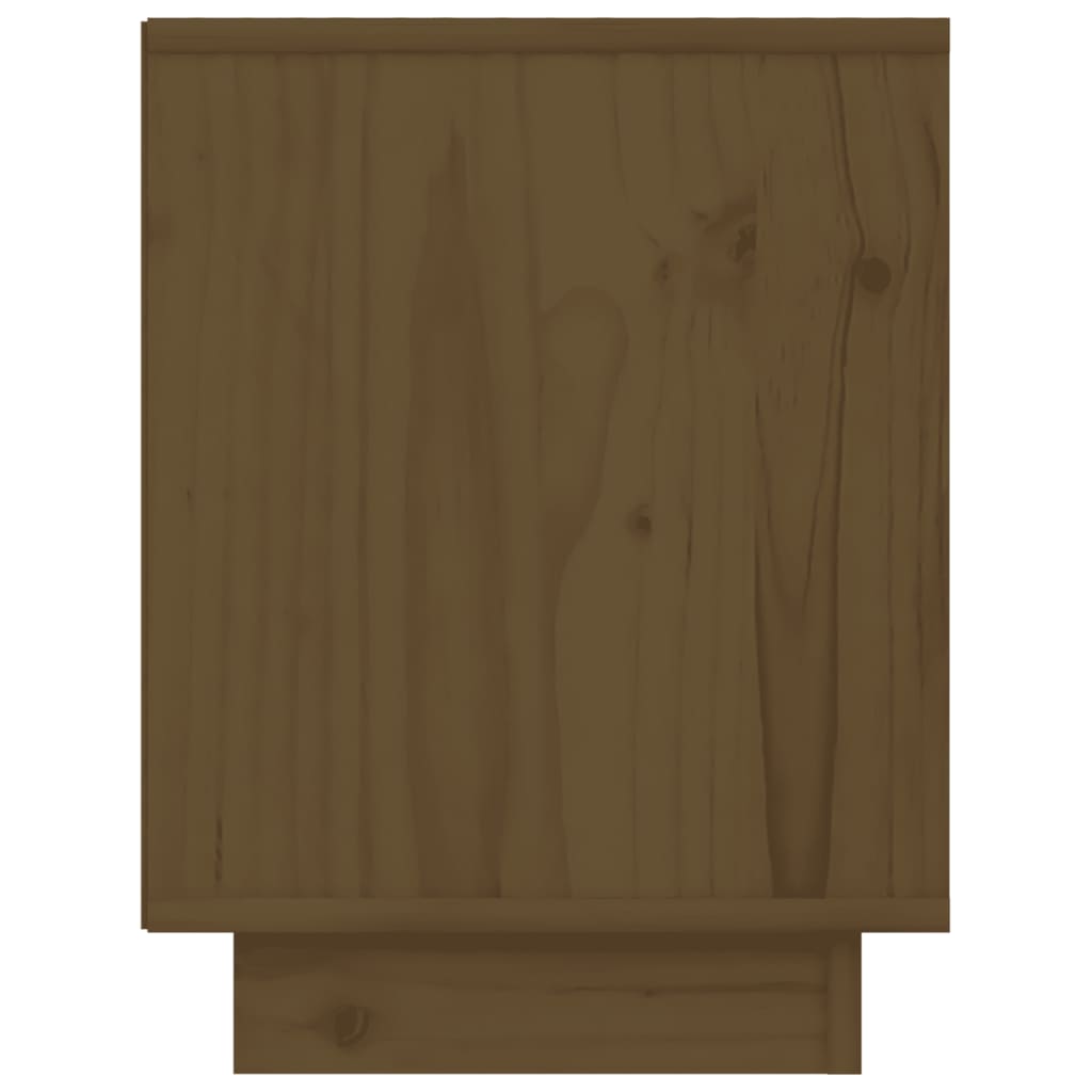 vidaXL Nočna omarica 2 kosa medeno rjava 40x30x40 cm trdna borovina