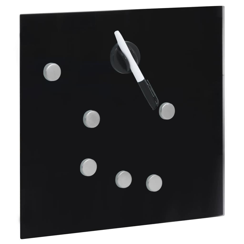 vidaXL Omarica za ključe z magnetno tablo črna 35x35x5,5 cm