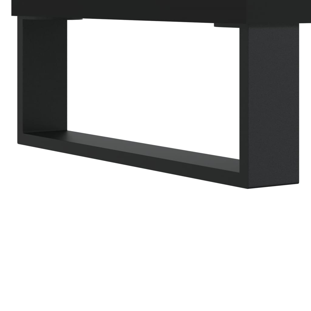 vidaXL Klubska mizica črna 90x44,5x45 cm inženirski les