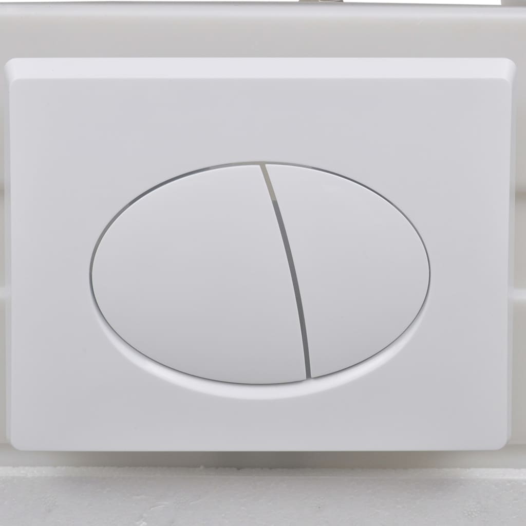 vidaXL Viseča WC školjka brez roba z vgradnim kotličkom keramična bela