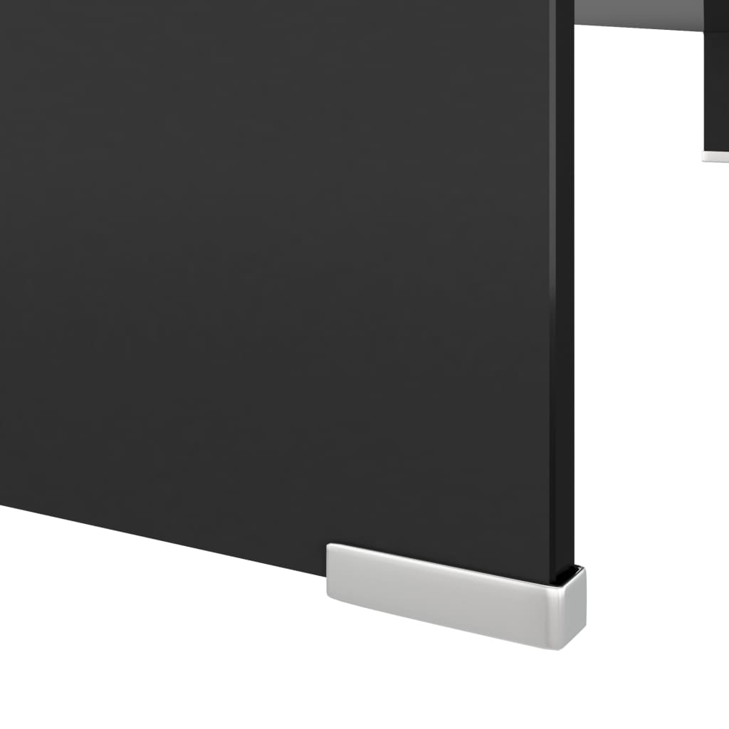 vidaXL Stojalo za TV / ekran stekleno črno 110x30x13 cm