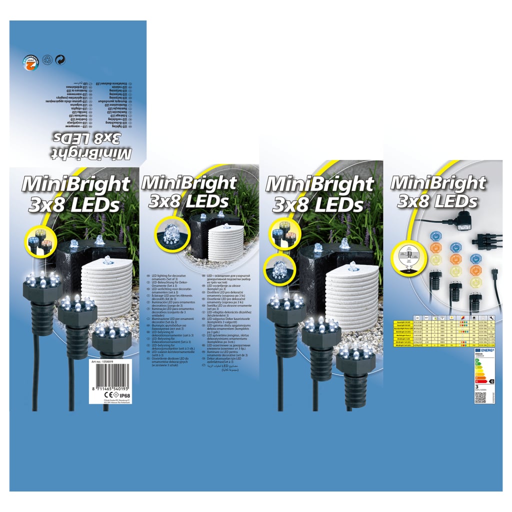 Ubbink Podvodna svetilka za ribnik MiniBright 3x8 LED 1354019
