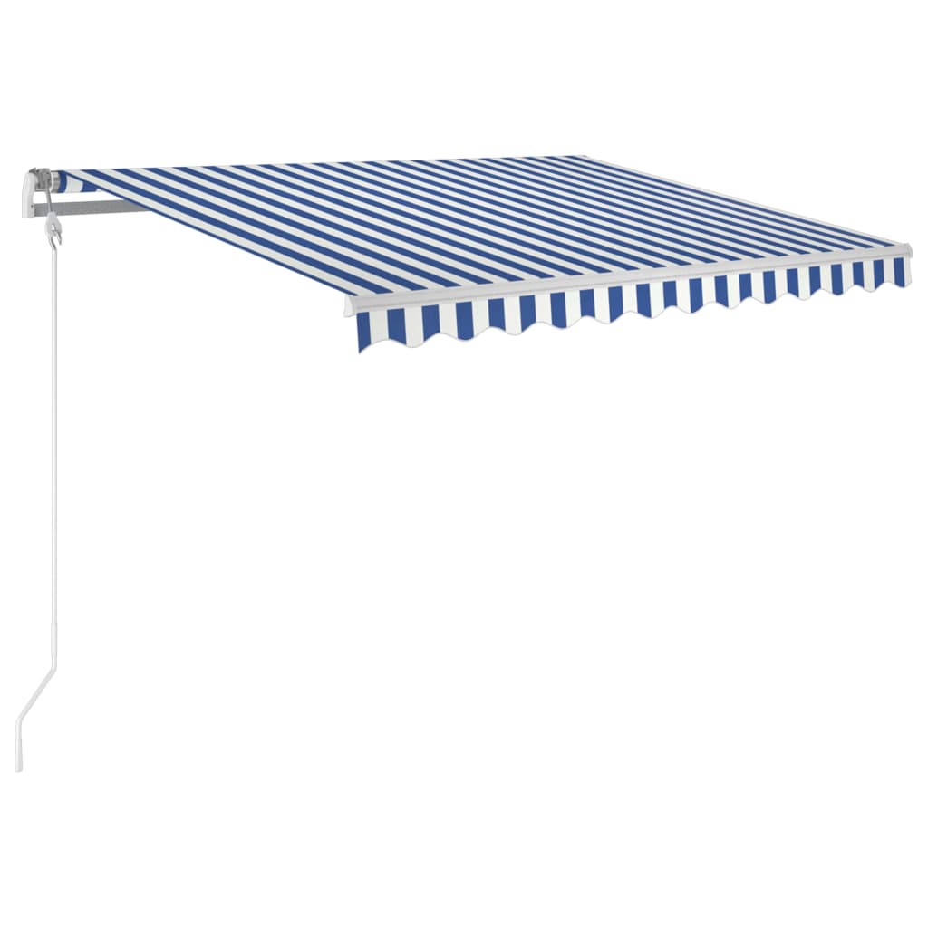 vidaXL Avtomatsko zložljiva tenda 300x250 cm modra in bela