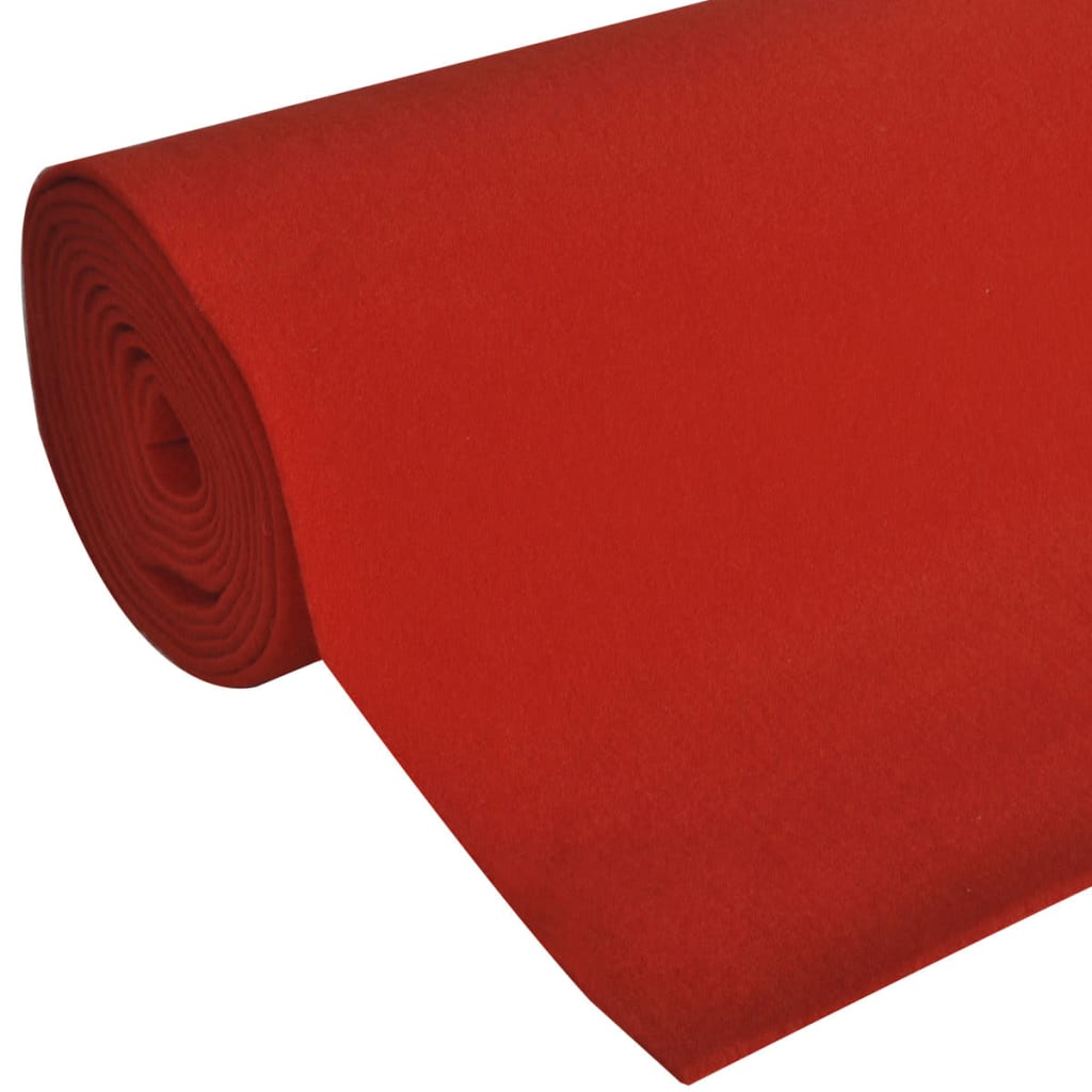 vidaXL Rdeča Preproga 1 x 5 m Izjemno Težka 400 g/m2