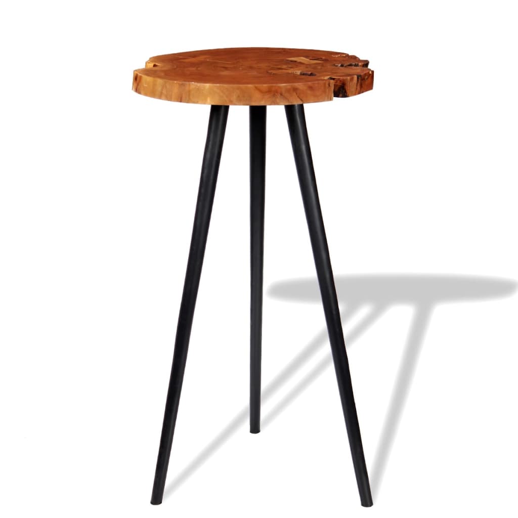 vidaXL Barska mizica iz debla masiven akacijev les (55-60)x110 cm