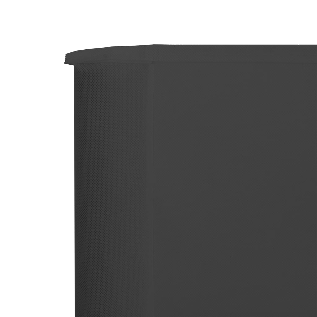 vidaXL 3-panelni vetrobran tkanina 400x160 cm antraciten