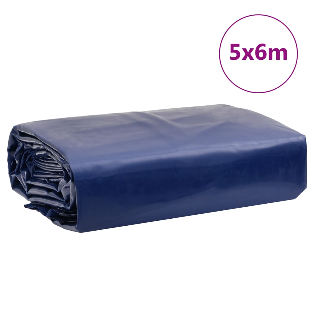 vidaXL Ponjava modra 5x6 m 650 g/m²