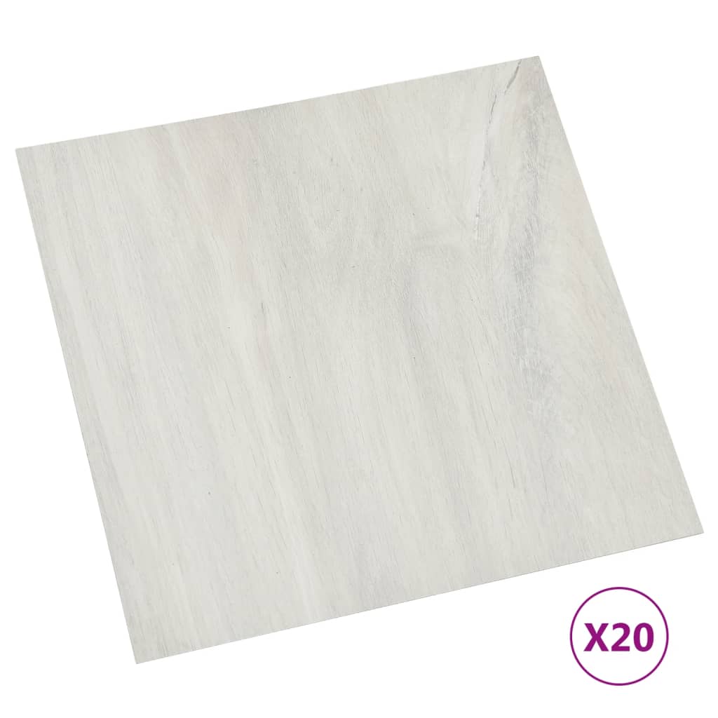 vidaXL Samolepilne talne plošče 20 kosov PVC 1,86 m² krem