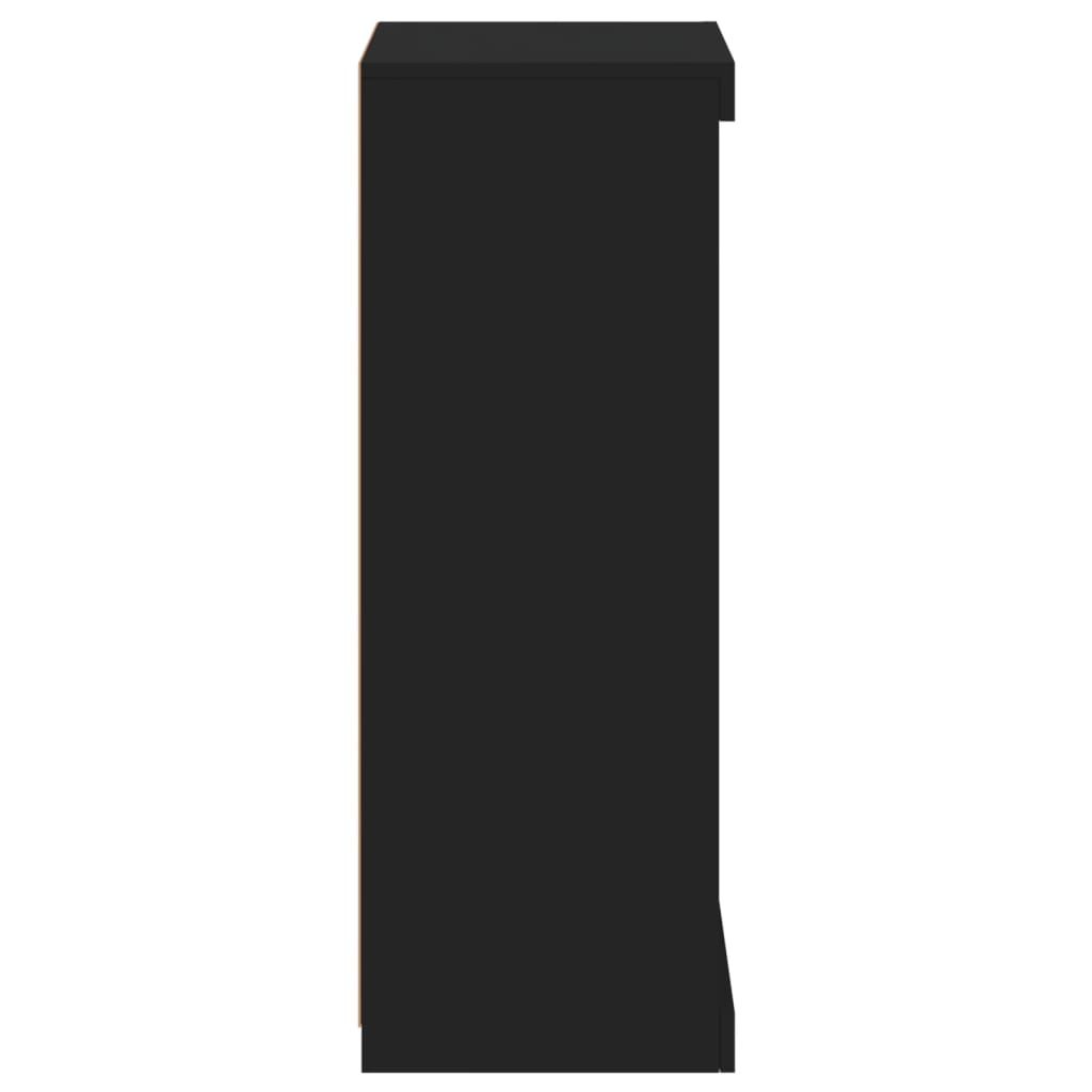 vidaXL Komoda z LED lučkami črna 41x37x100 cm