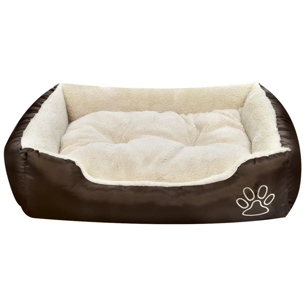 vidaXL Topla pasja postelja s podloženo blazino M