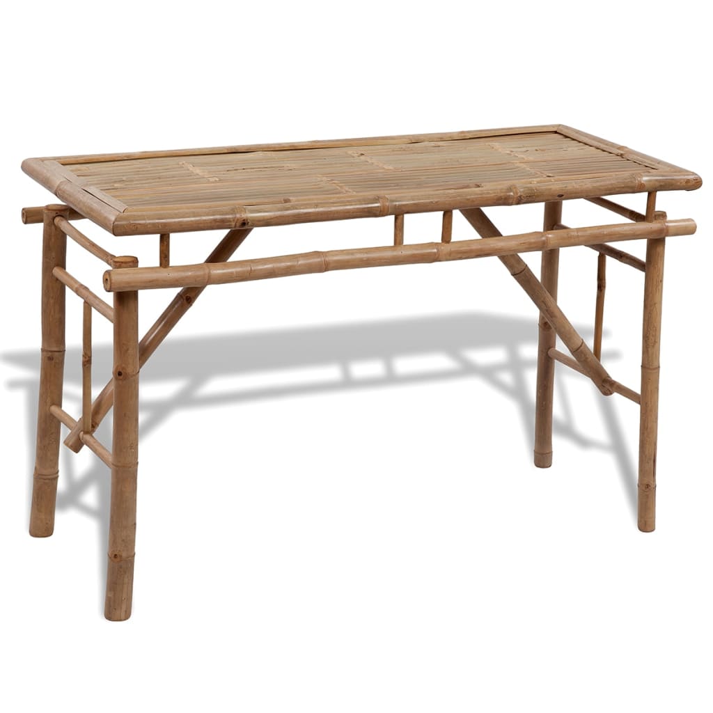 vidaXL Pivska miza z 2 klopema 100 cm bambus