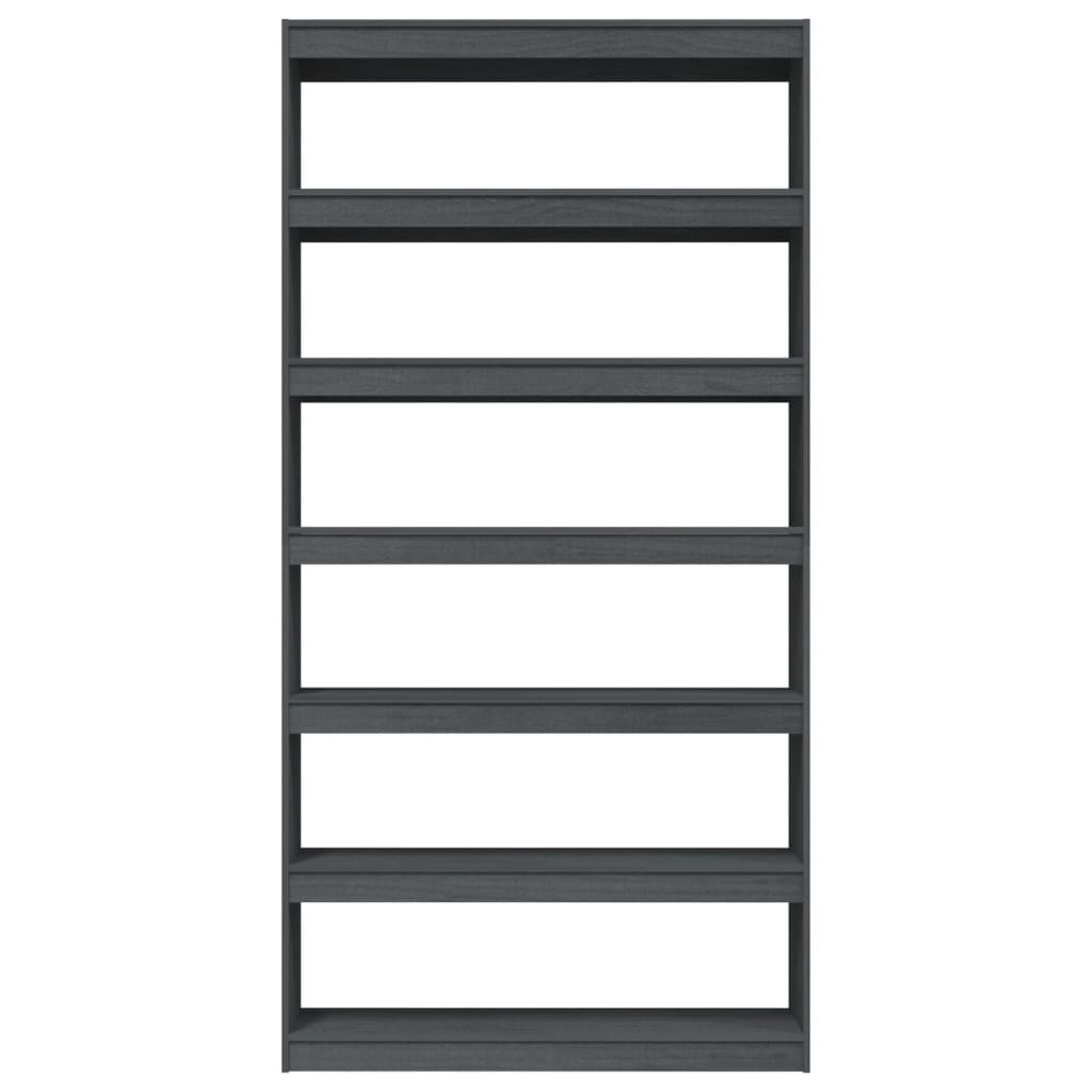 vidaXL Knjižna omara za razdelitev prostora siva 100x30x200 cm