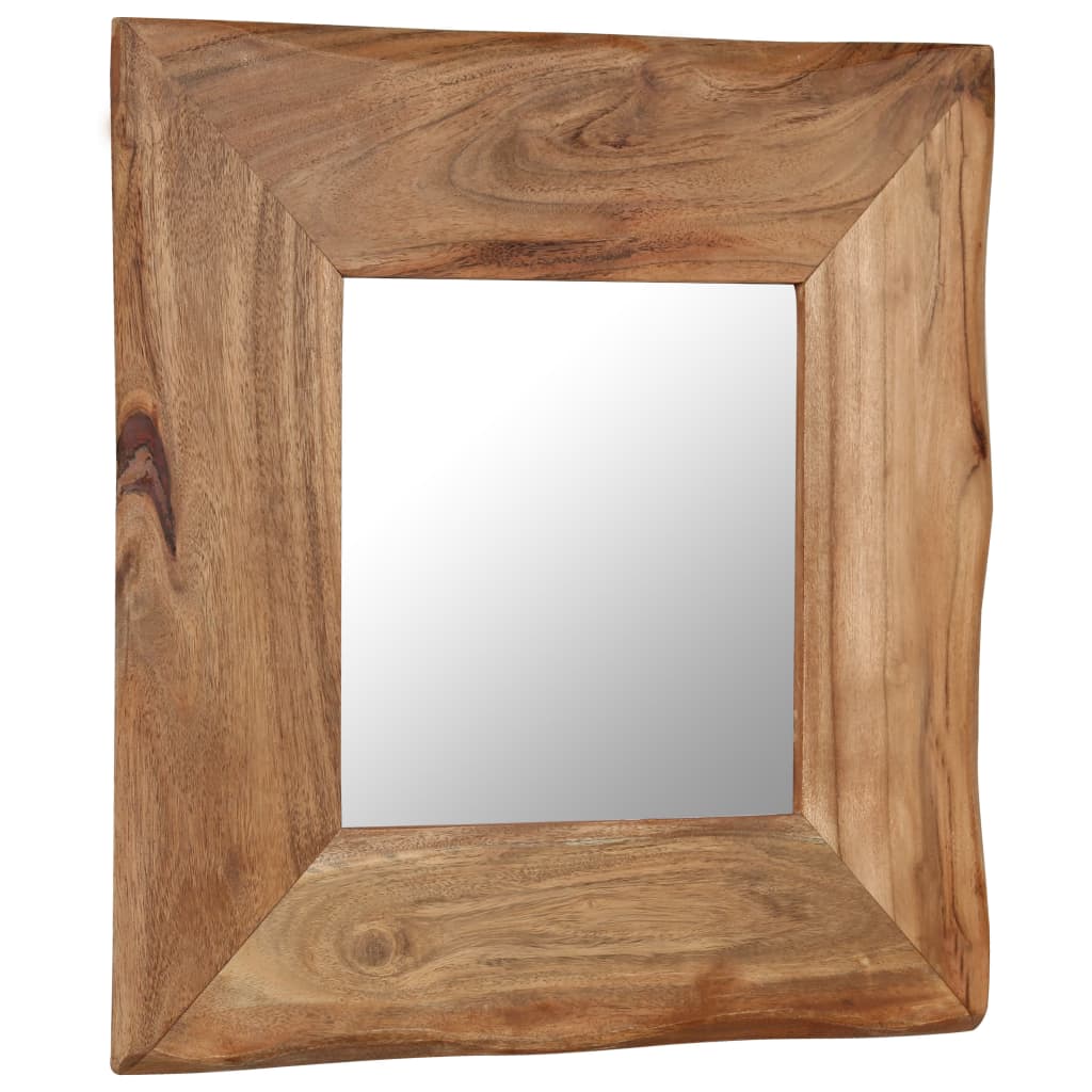 vidaXL Kozmetično ogledalo 50x50 cm trden akacijev les