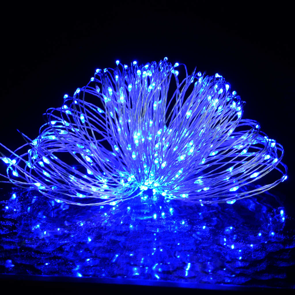 vidaXL LED lučke s 300 LED diodami modre 30 m