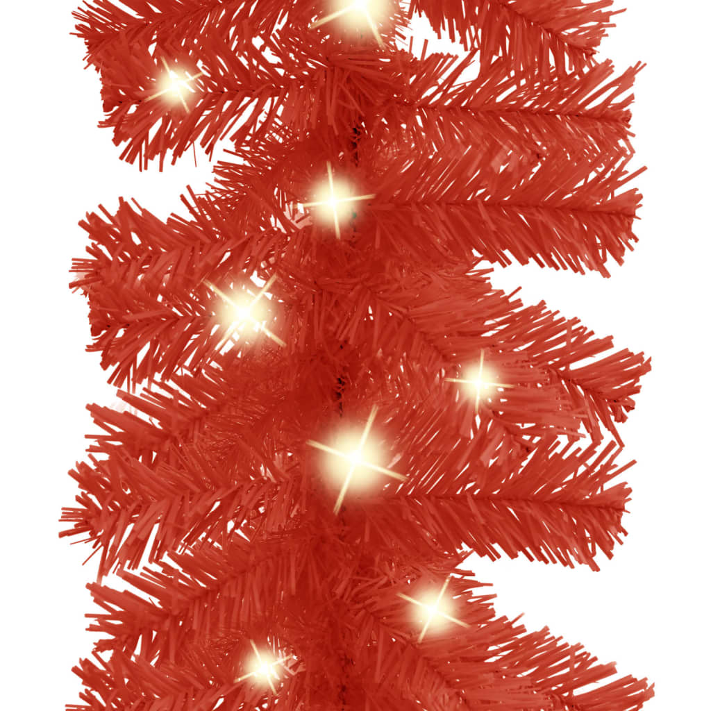 vidaXL Božična girlanda z LED lučkami 20 m rdeča