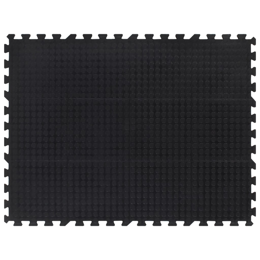 vidaXL Gumijasta talna plošča črna 12 mm 90x120 cm