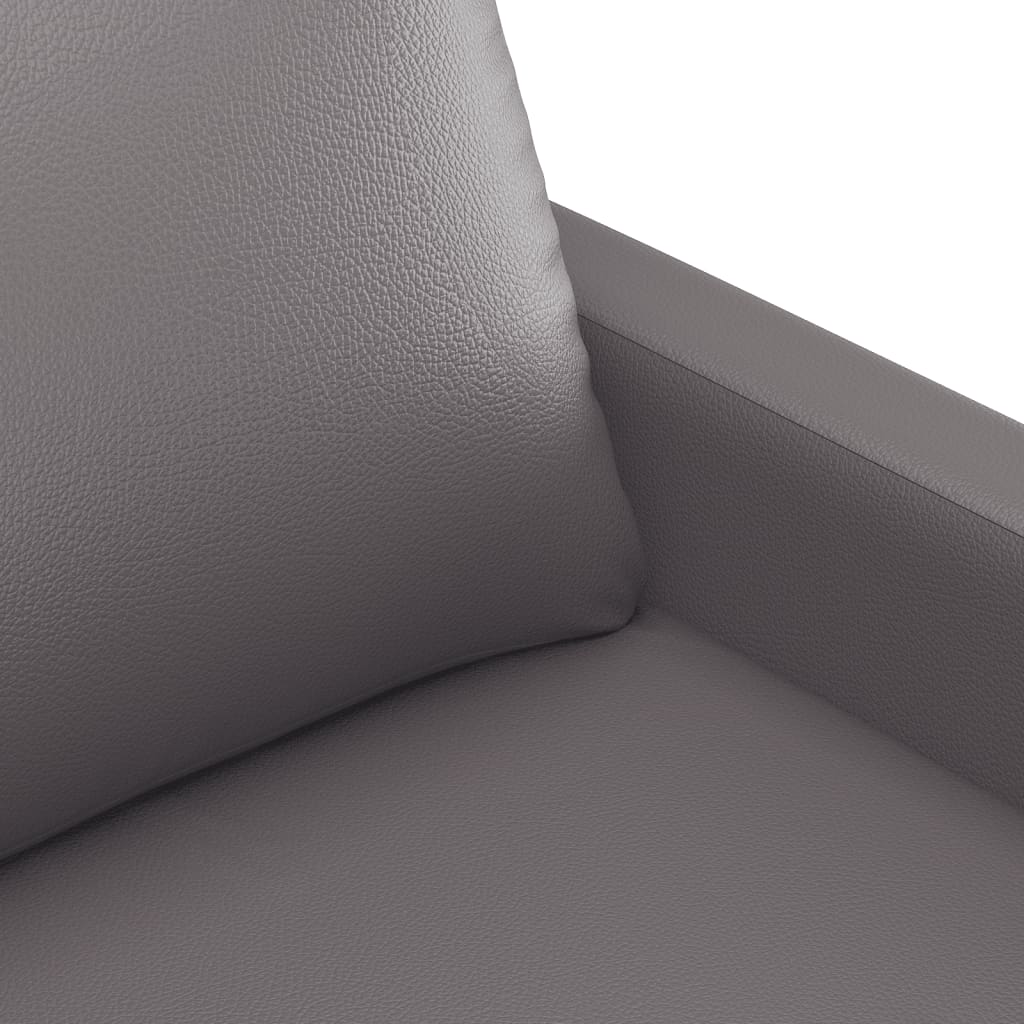 vidaXL Fotelj siv 60 cm umetno usnje