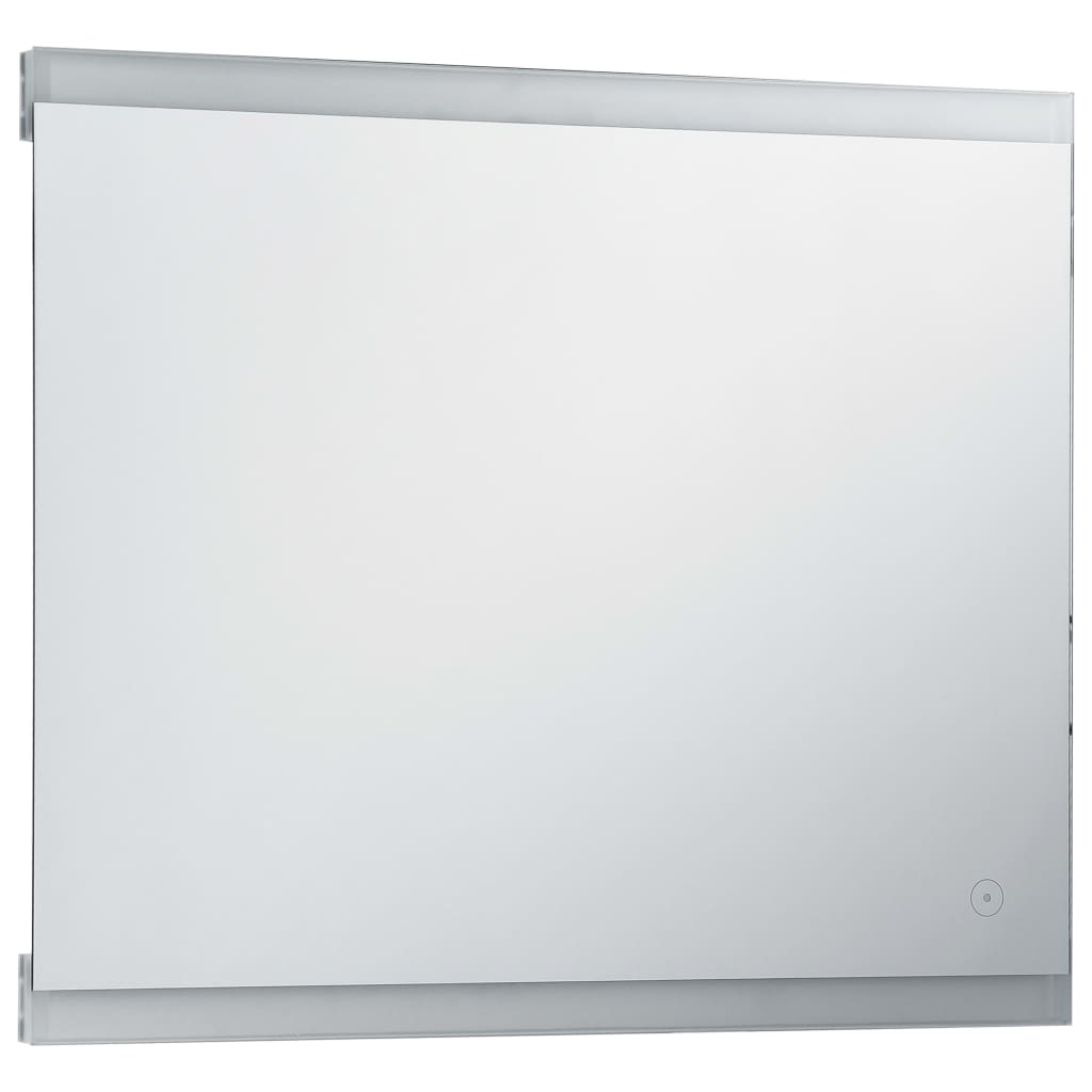vidaXL Kopalniško LED stensko ogledalo s senzorjem na dotik 60x50 cm