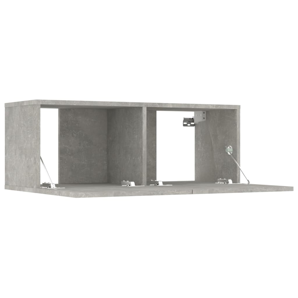 vidaXL TV omarica 2 kosa betonsko siva 80x30x30 cm inženirski les