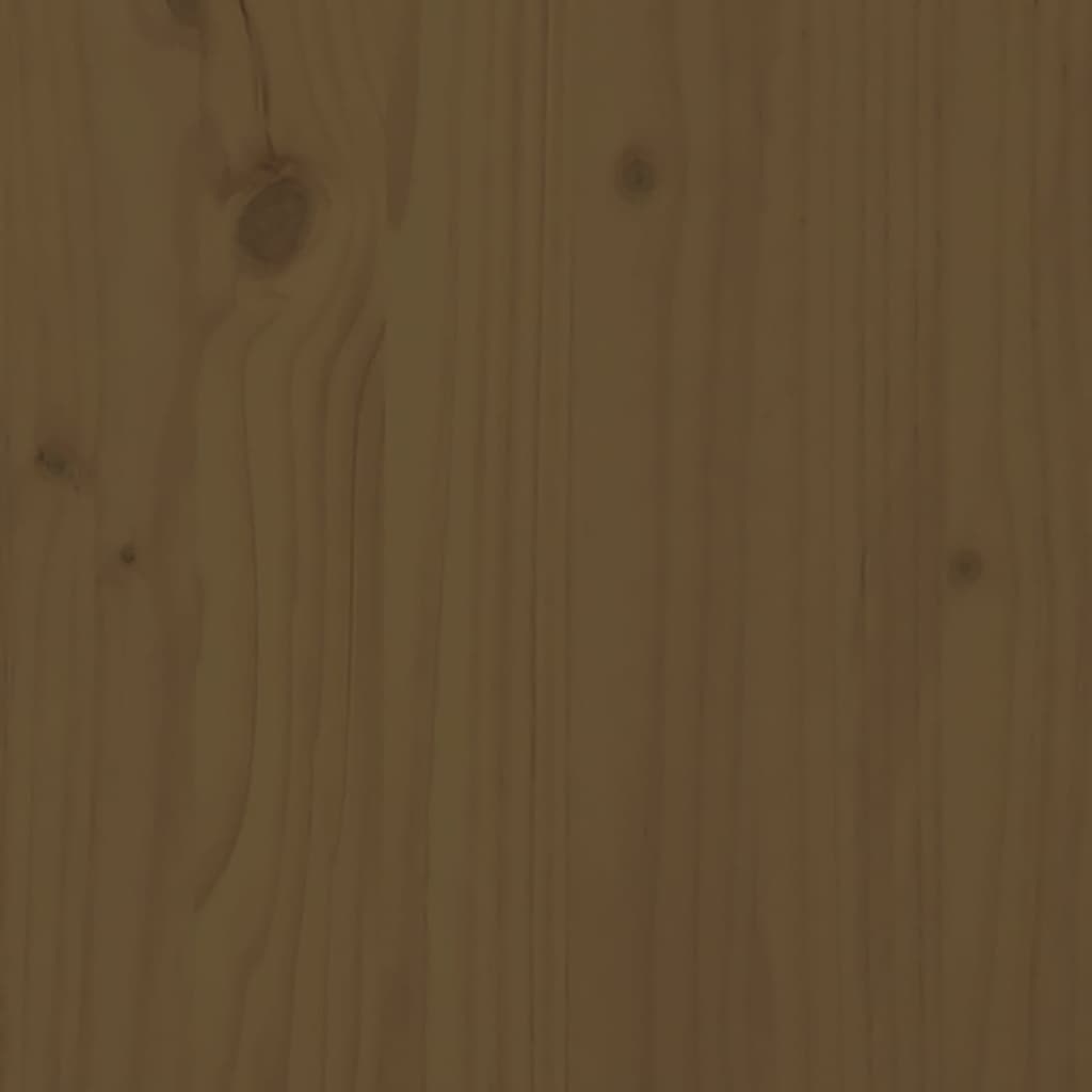 vidaXL Klubska mizica medeno rjava 80x55x40,5 cm trdna borovina