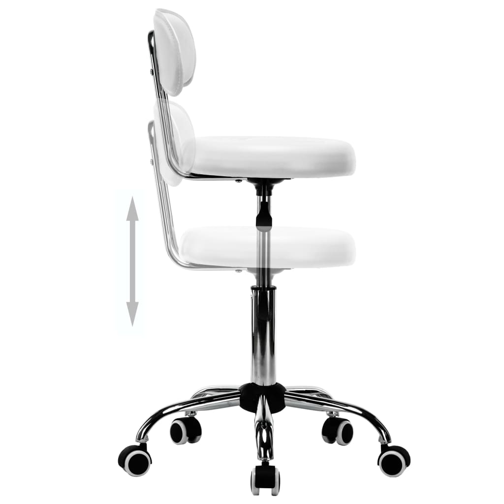 vidaXL Vrtljivi salonski spa stolčki 2 kosa umetno usnje bele barve