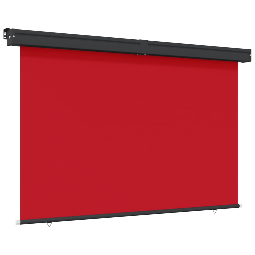 vidaXL Balkonska stranska tenda 165x250 cm rdeča