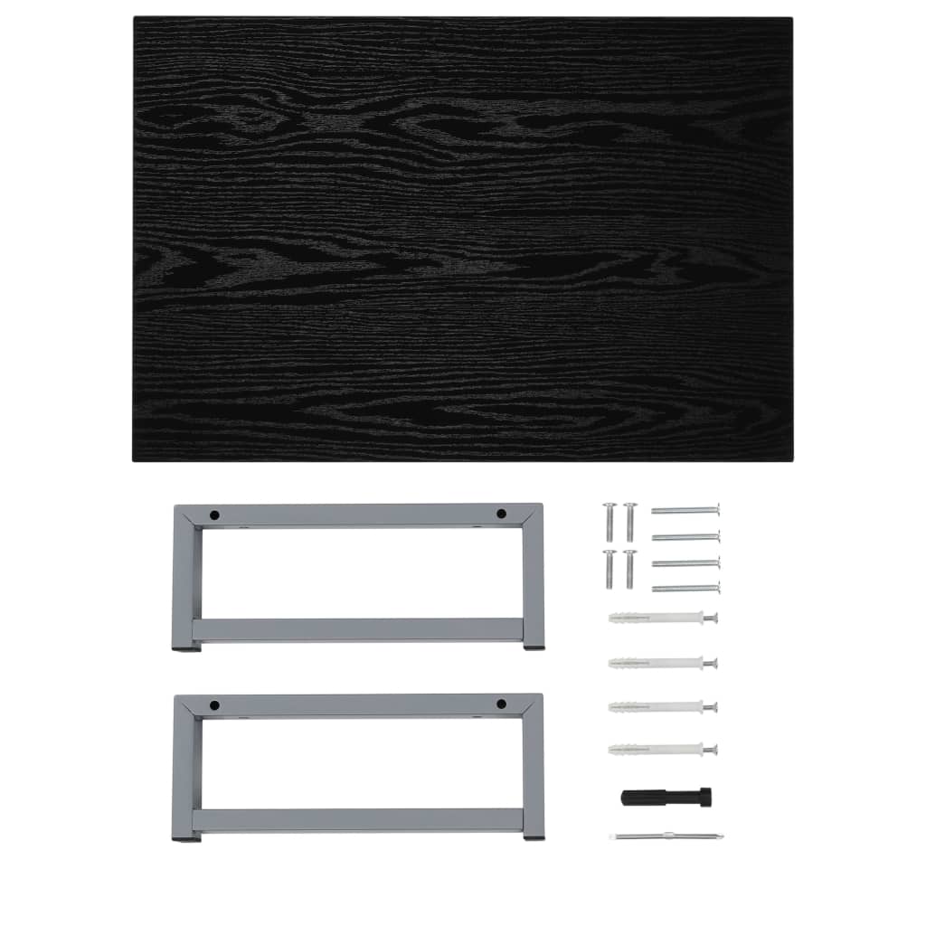 vidaXL Kopalniško pohištvo črne barve 60x40x16,3 cm