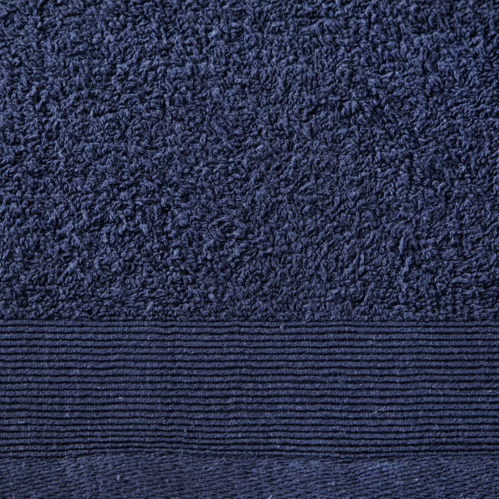 vidaXL Komplet brisač iz bombaža 12-delni 450 gsm mornarsko modre