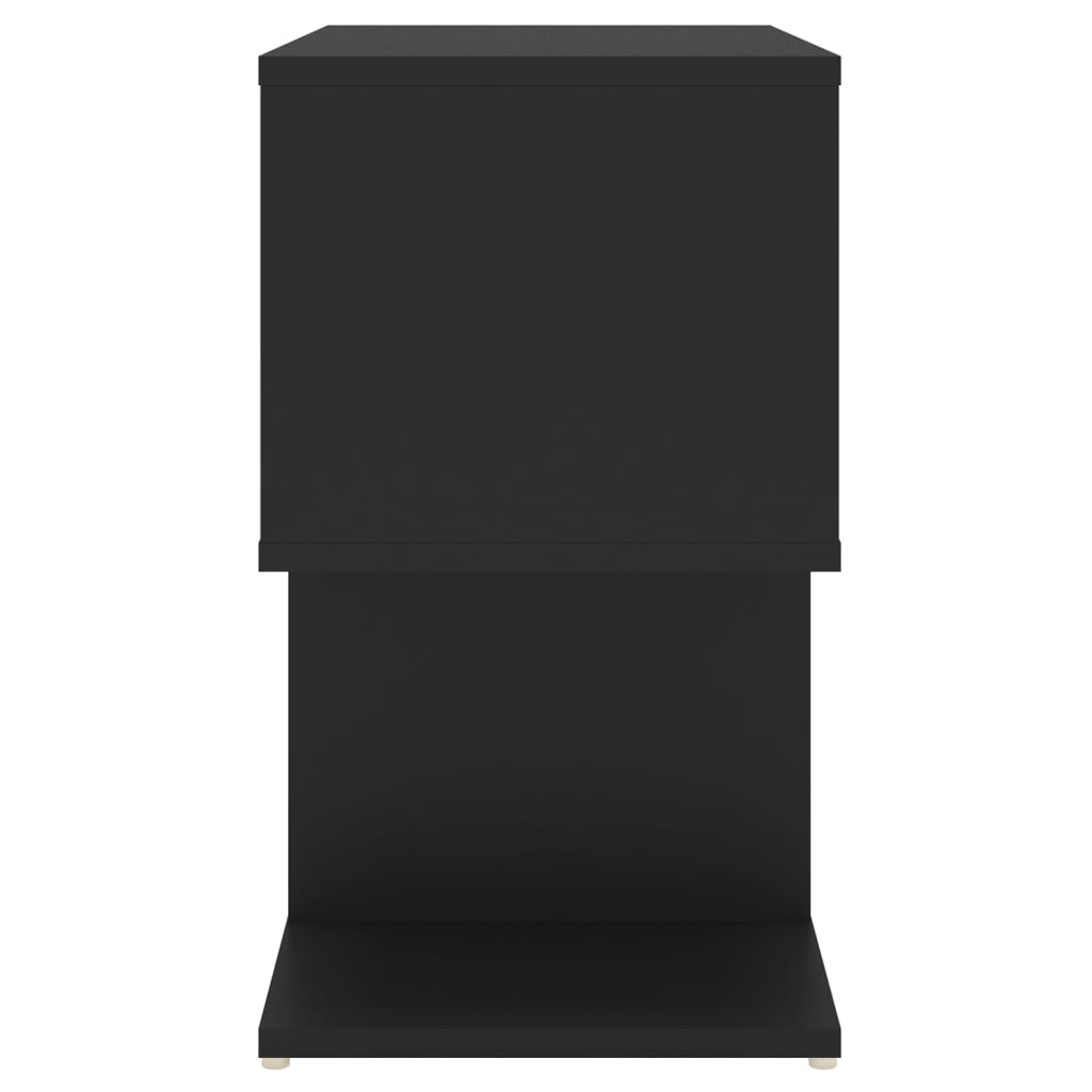 vidaXL Nočna omarica 2 kosa črna 50x30x51,5 cm iverna plošča
