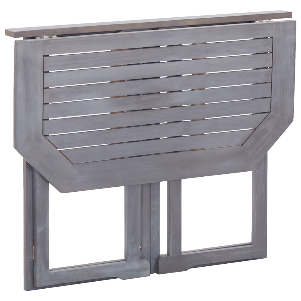vidaXL Zložljiva balkonska mizica 90x50x74 cm trden akacijev les