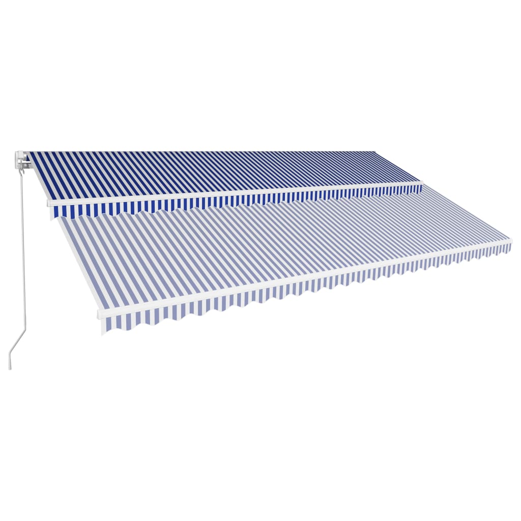 vidaXL Ročno zložljiva tenda 600x300 cm modra in bela