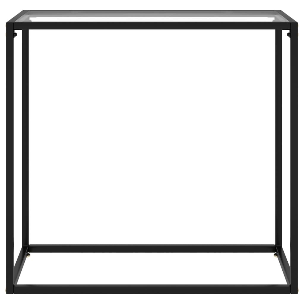 vidaXL Konzolna mizica prozorna 80x35x75 cm kaljeno steklo