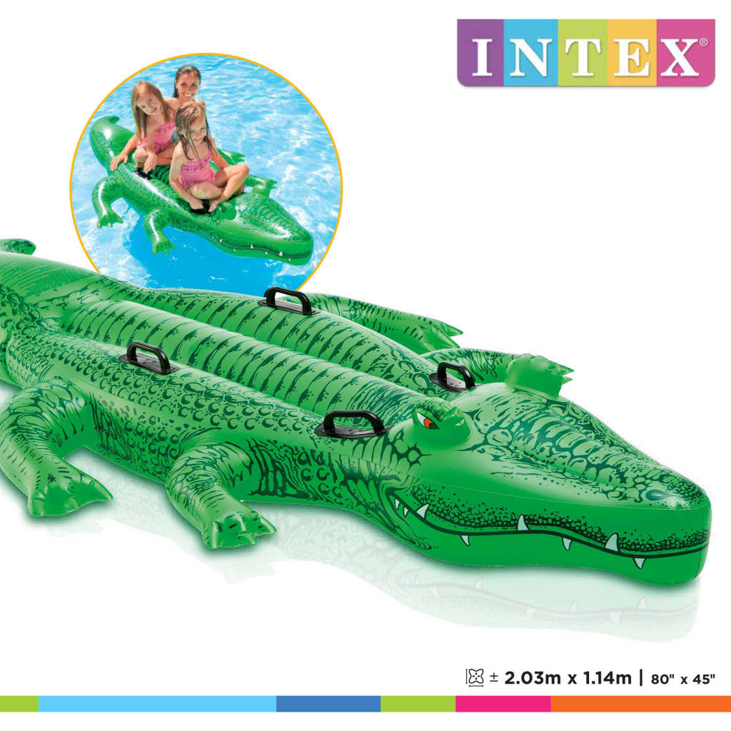 Intex Napihljiva blazina aligator 203x114 cm