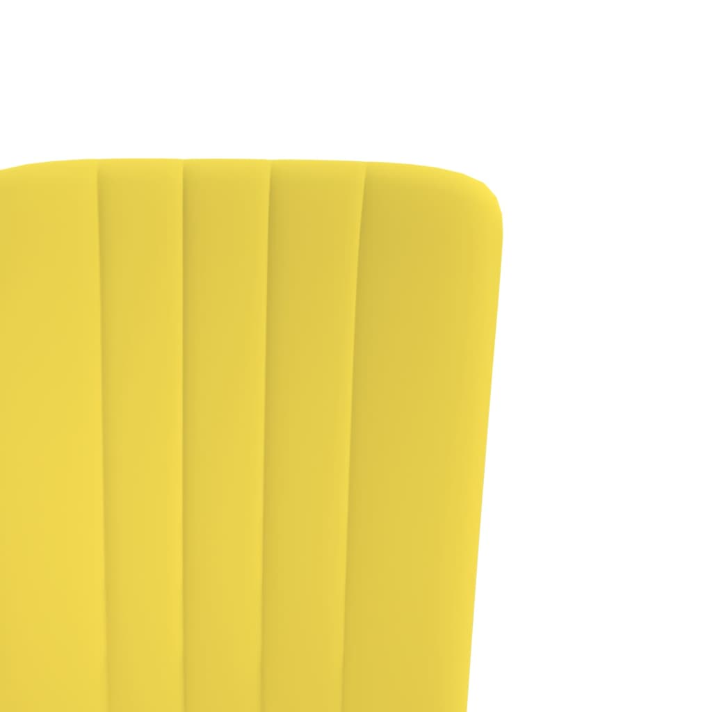 vidaXL Jedilni stoli 2 kosa gorčično rumen žamet