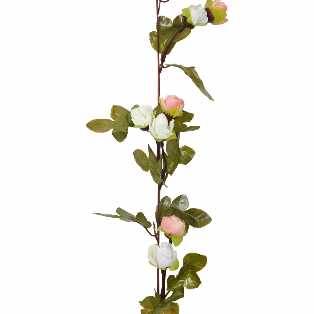vidaXL Girlanda iz umetnega cvetja 6 kosov Šampanjca 215 cm