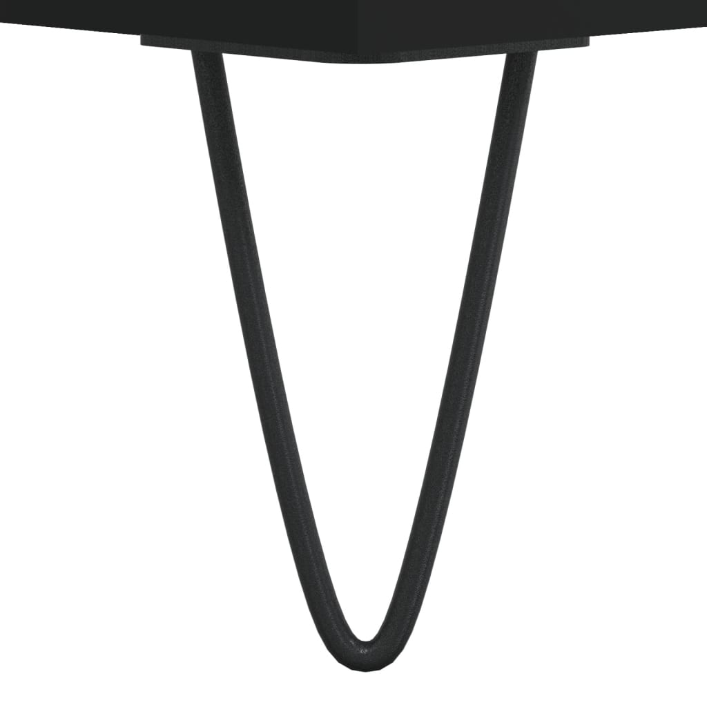vidaXL Klubska mizica črna 60x44,5x45 cm inženirski les