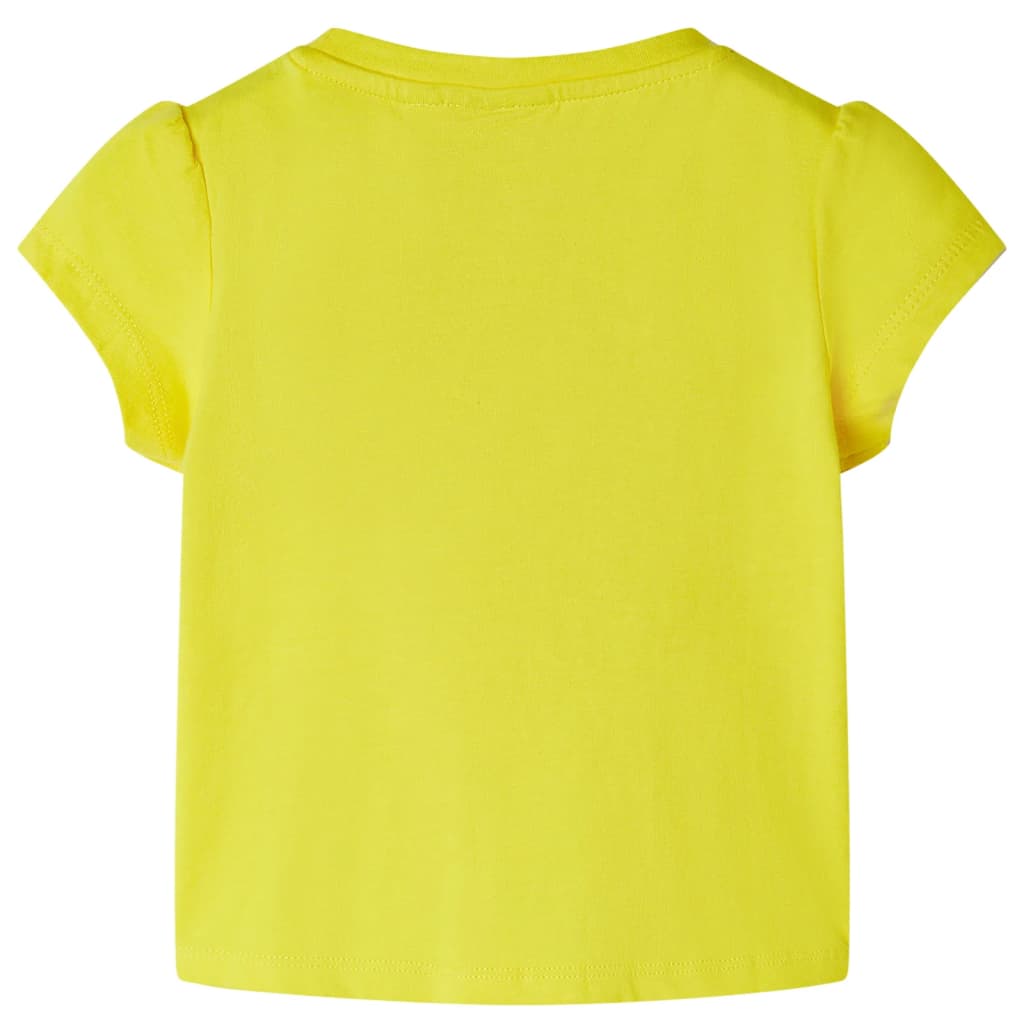 Otroška majica s kratkimi rokavi rumena 104