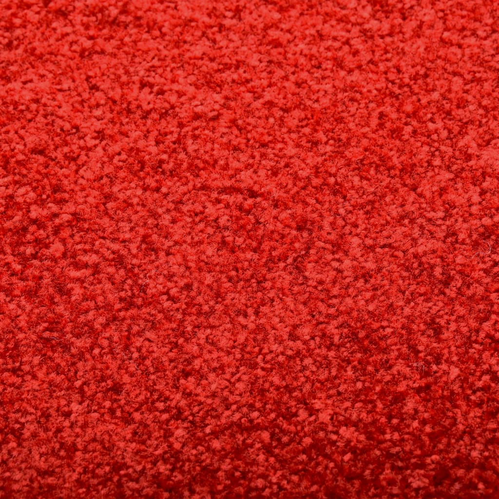 vidaXL Pralni predpražnik rdeč 90x120 cm