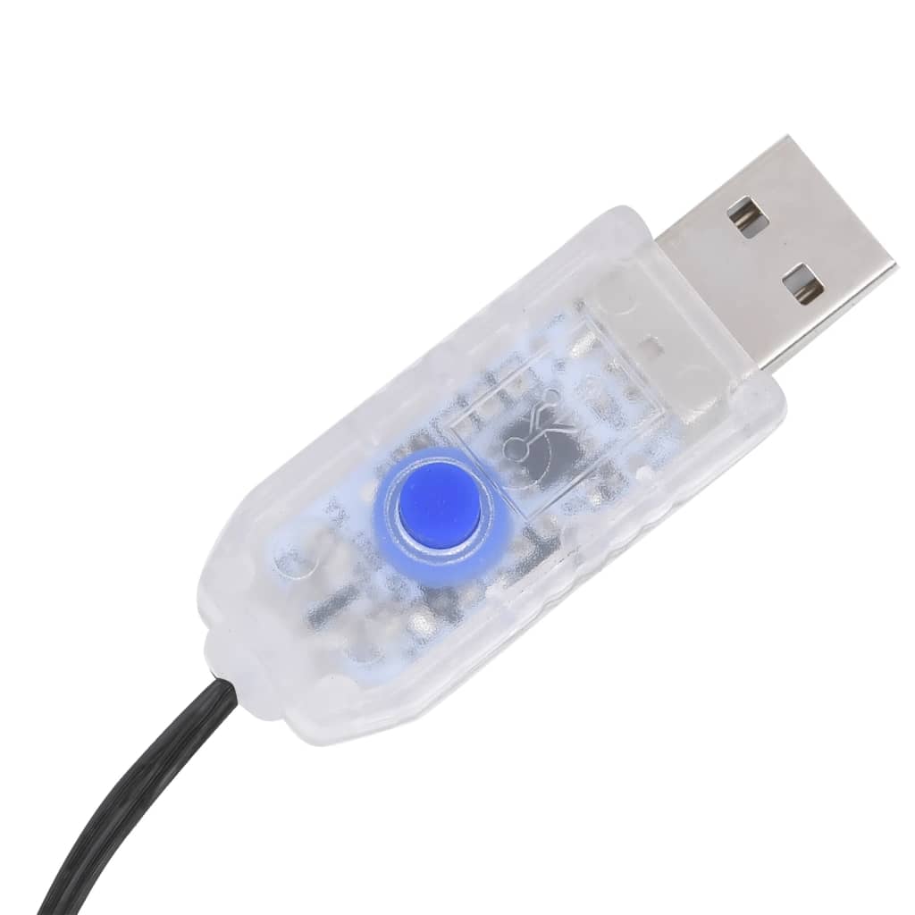 vidaXL Lučke za novoletno jelko 300 LED lučk modre 300 cm