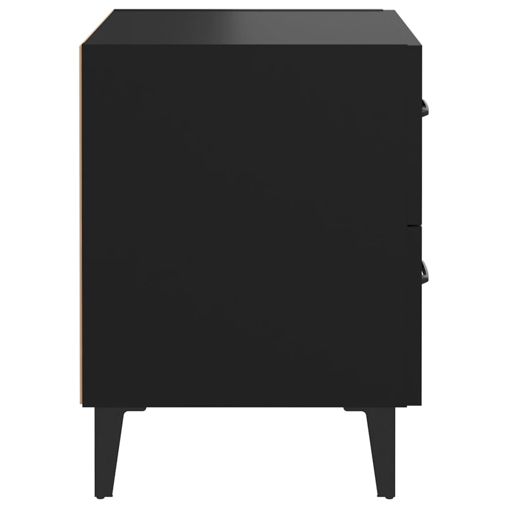 vidaXL Nočna omarica črna 40x35x47,5 cm