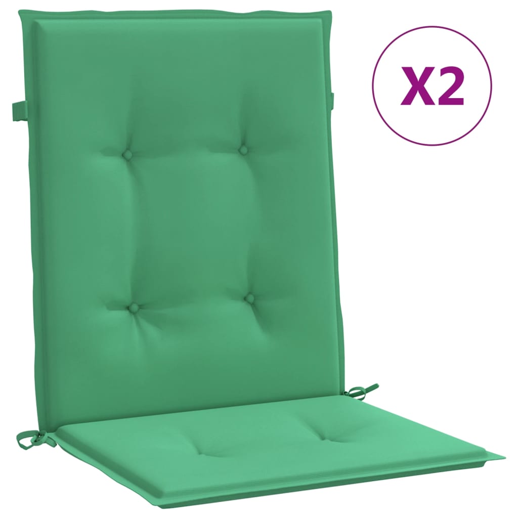 vidaXL Blazine za vrtne stole 2 kosa zelene 100x50x3 cm oxford tkanina