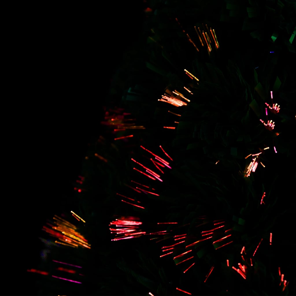 vidaXL Osvetljena novoletna jelka s stojalom 64 cm optična vlakna